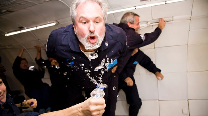 Tyngdlöshet vid ZERO-G Experience. Foto: Space Adventures