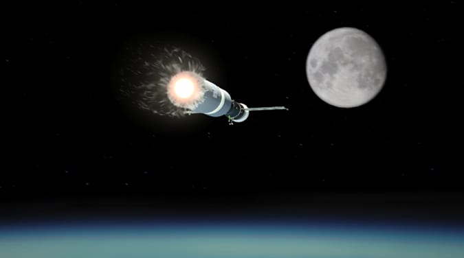 Illustration rymdkapsel för Space Advenuters Lunar Mission.