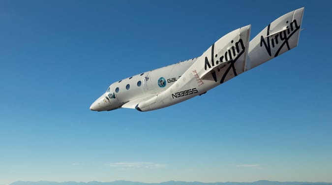 Testflygning med Space Ship Two, Virgin Galatic.