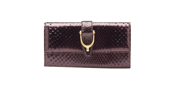 Gucci_Wallet_Stirrup Carminio Red Python Continental