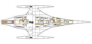 Superyachten Adastra, planskiss