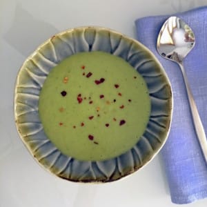 hälsosam sommar avokadosoppa