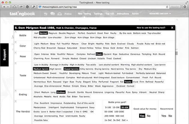 The Tastingboook tasting_tool