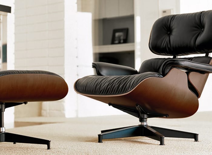 Ray och Charles Eames_Cherry Panels_Lounge Chair & Ottoman