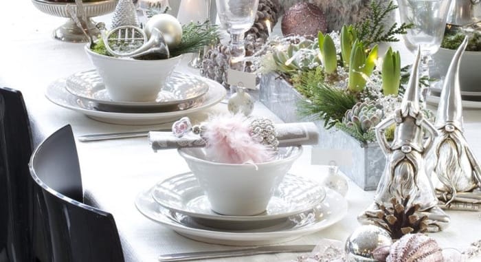 Nyårsdukning_Blomsterlandet_Rosa & Silver