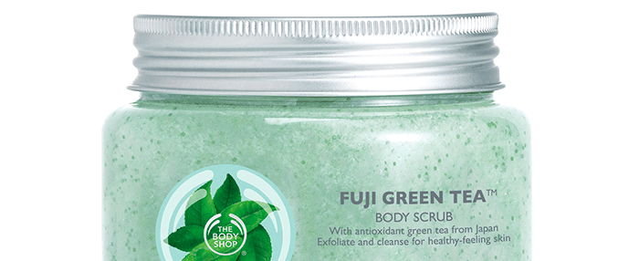 grön skönhet Fuji Green Tea_Body Shop_scrub