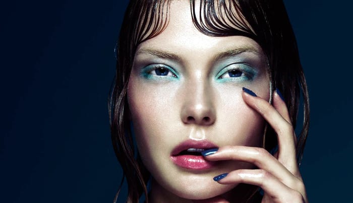 grön skönhet Make Up Store_Ocean Utopia_look