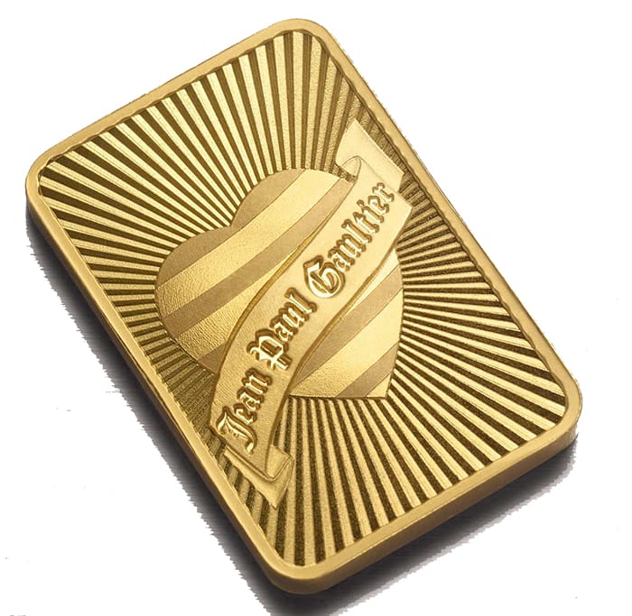 Harrods bröllopspresenter jean paul gaultier gold bar