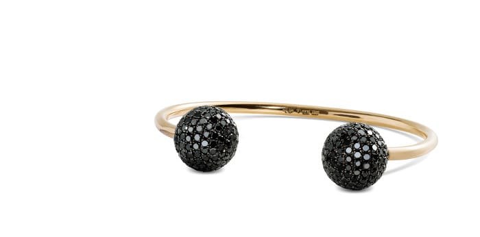 ebba brahe jewellery aw15 Bangle black diamond planet gult guld large