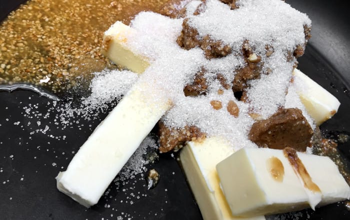 rabarberdessert Gustav Trägårdh Göra nötcrunch