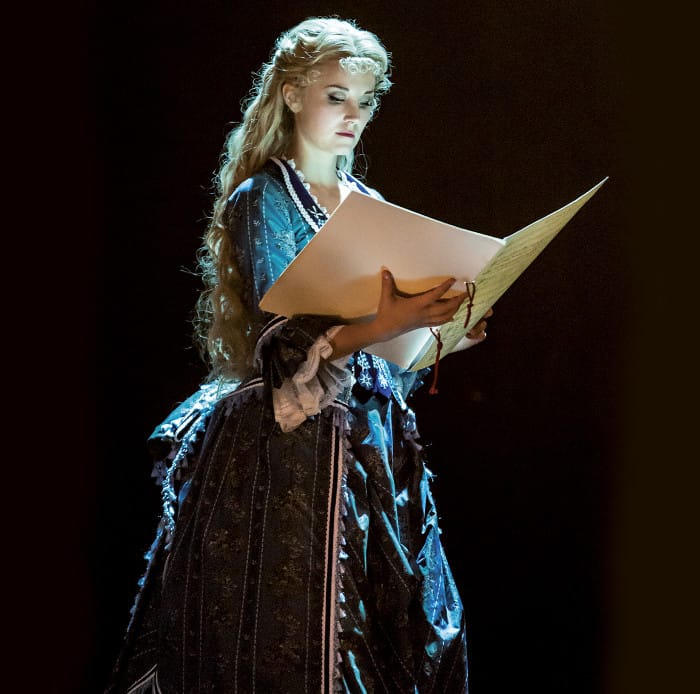Emmi Christensson as Christine in The Phantom of the Opera. Photo by Johan Persson