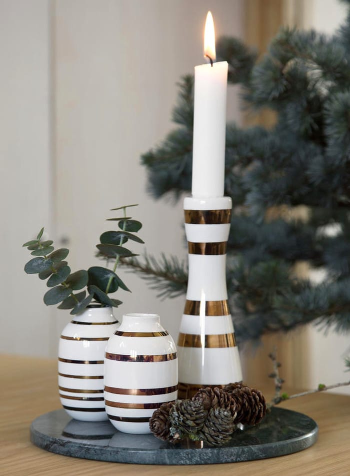 Omaggio Vases and Candle Holder_julgranskulor
