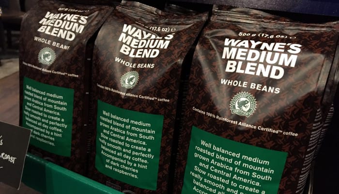 Waynes Coffee kravmärks kaffebönor