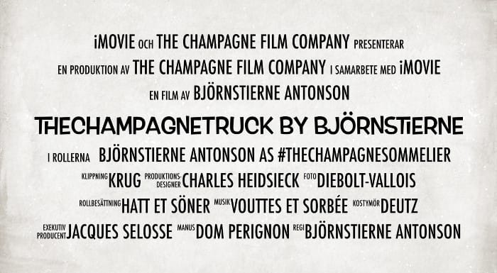 Filmcredits_the champagne truck